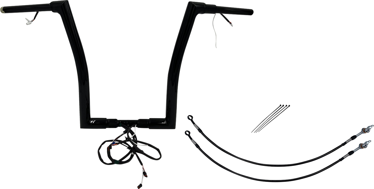 FAT BAGGERS INC. Handlebar Kit - Flat Top - 16" - Black 602316-B