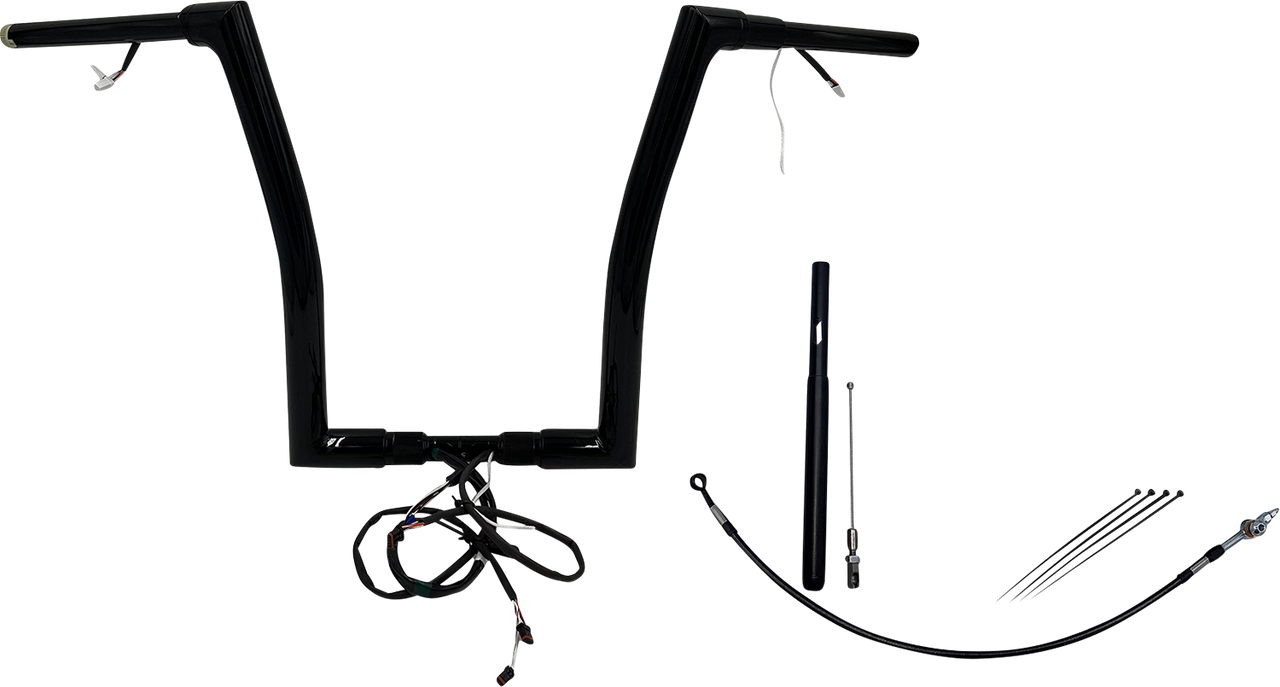 FAT BAGGERS INC. Handlebar Kit - Flat Top - 16" - Black 612916-B