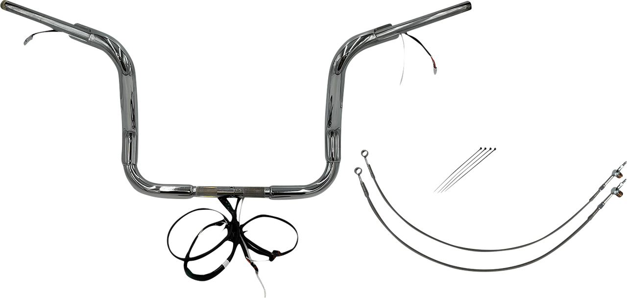 FAT BAGGERS INC. Handlebar Kit - Pointed Top - 12" - Chrome 802512