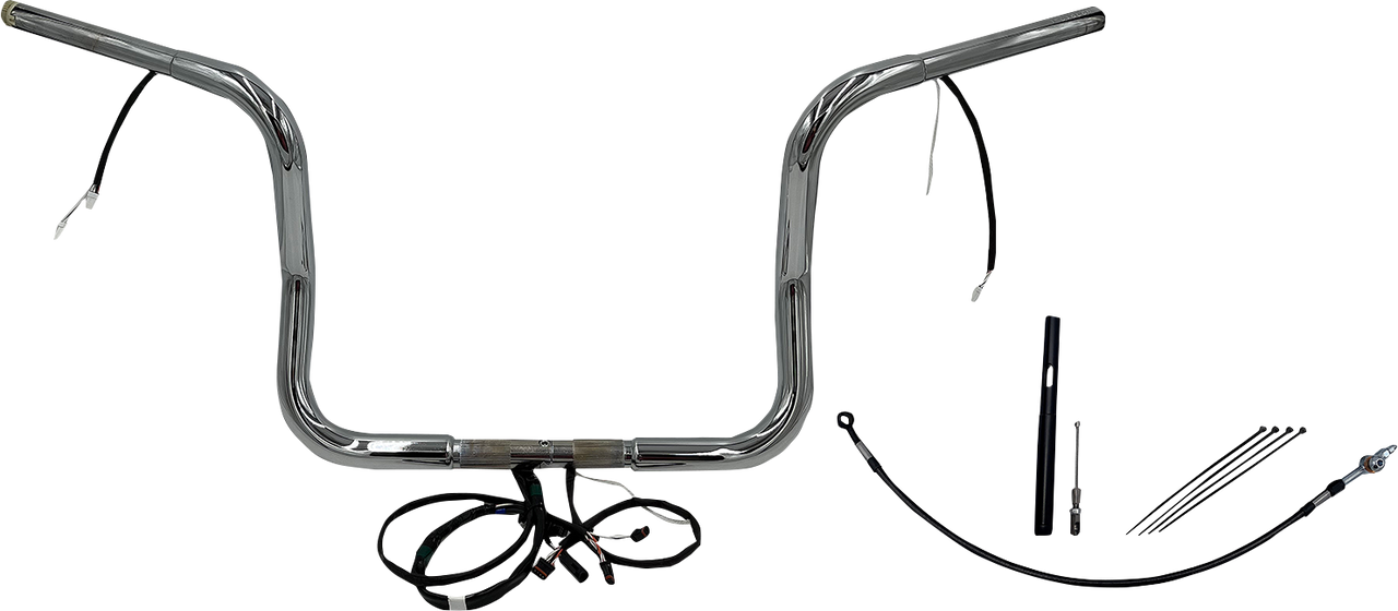 FAT BAGGERS INC. Handlebar Kit - Rounded Top - 12" - Chrome 912512