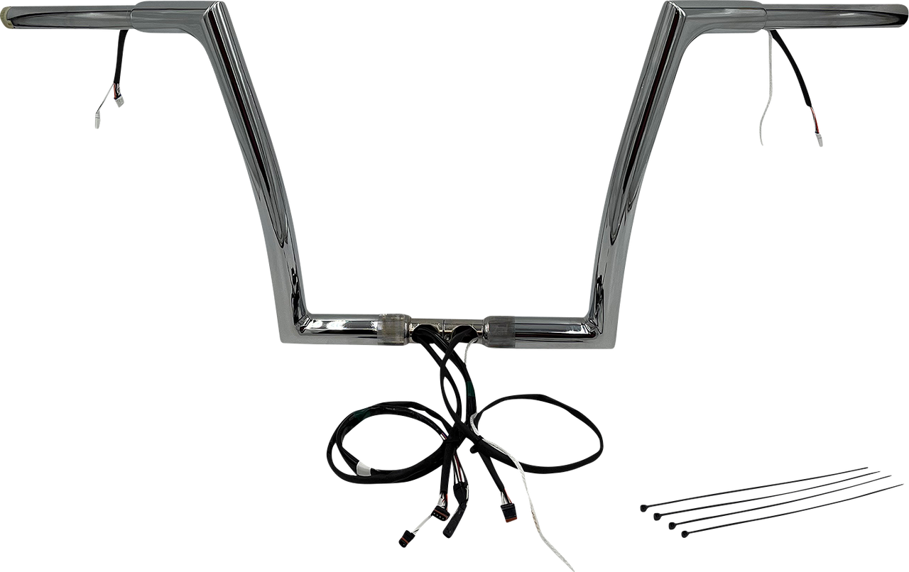 FAT BAGGERS INC. Handlebar Kit - Flat Top - 12" - Chrome 702912