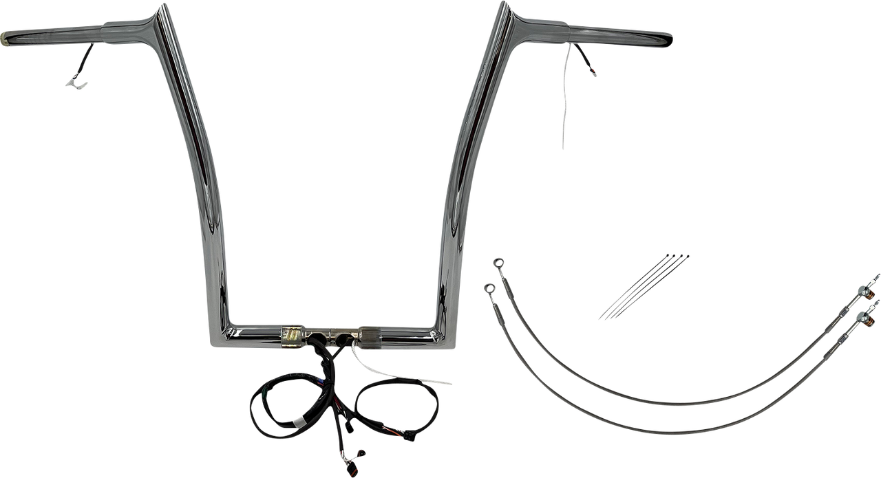 FAT BAGGERS INC. Handlebar Kit - Pointed Top - 16" - Chrome 901916
