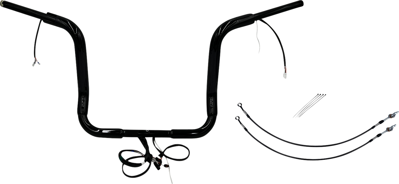 FAT BAGGERS INC. Handlebar Kit - Pointed Top - 14" - Black 801514-B