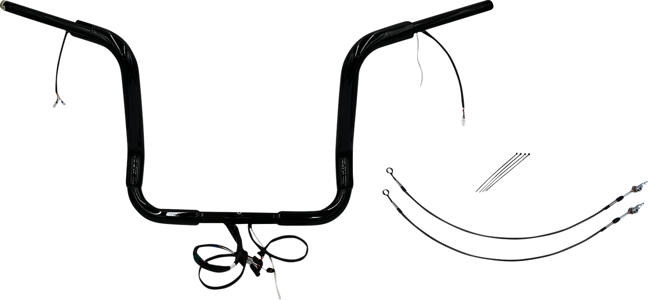 FAT BAGGERS INC. Handlebar Kit - Pointed Top - 14" - Black 802514-B