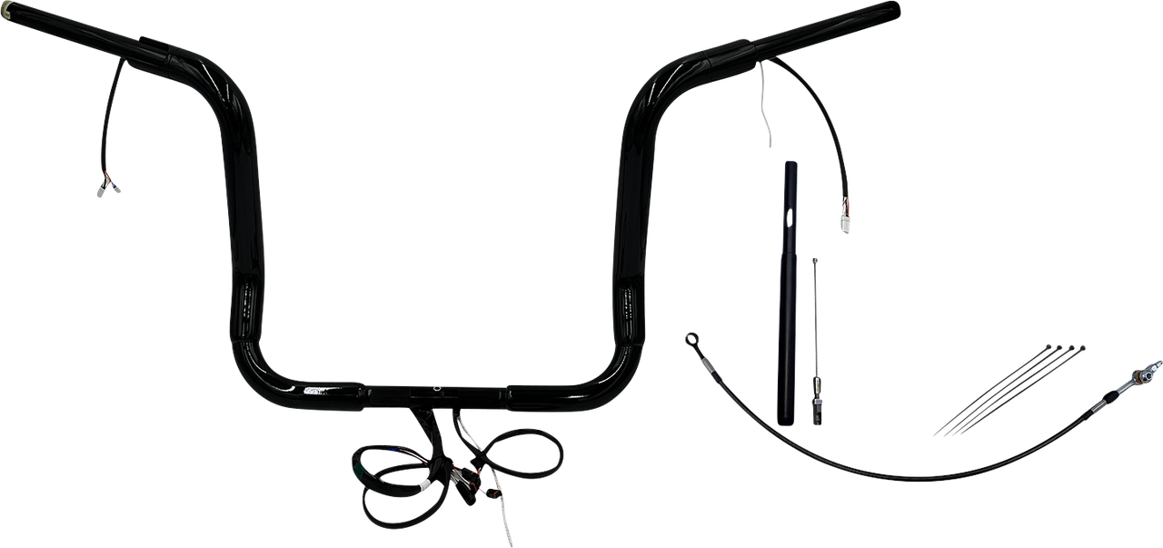 FAT BAGGERS INC. Handlebar Kit - Pointed Top - 14" - Black 812414-B