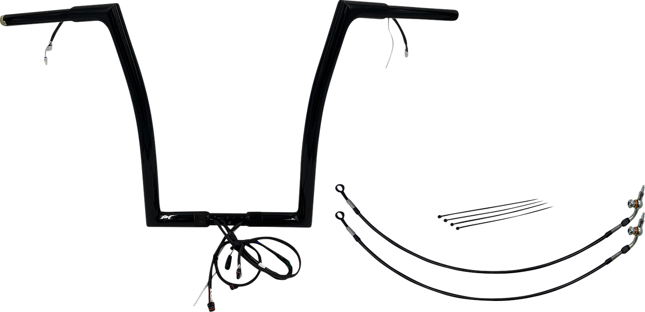 FAT BAGGERS INC. Handlebar Kit - Flat Top - 16" - Black 701916-B