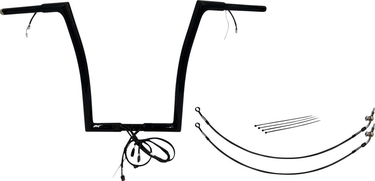 FAT BAGGERS INC. Handlebar Kit - Flat Top - 16" - Black 702916-B