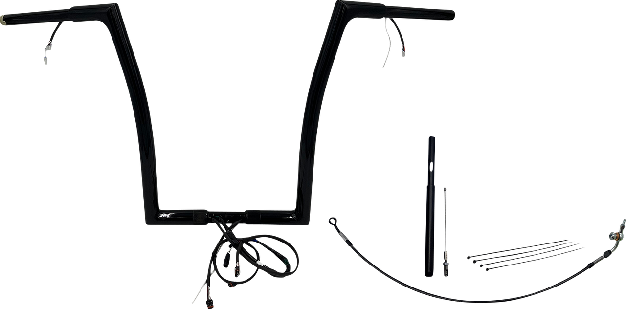 FAT BAGGERS INC. Handlebar Kit - Flat Top - 16" - Black 712916-B