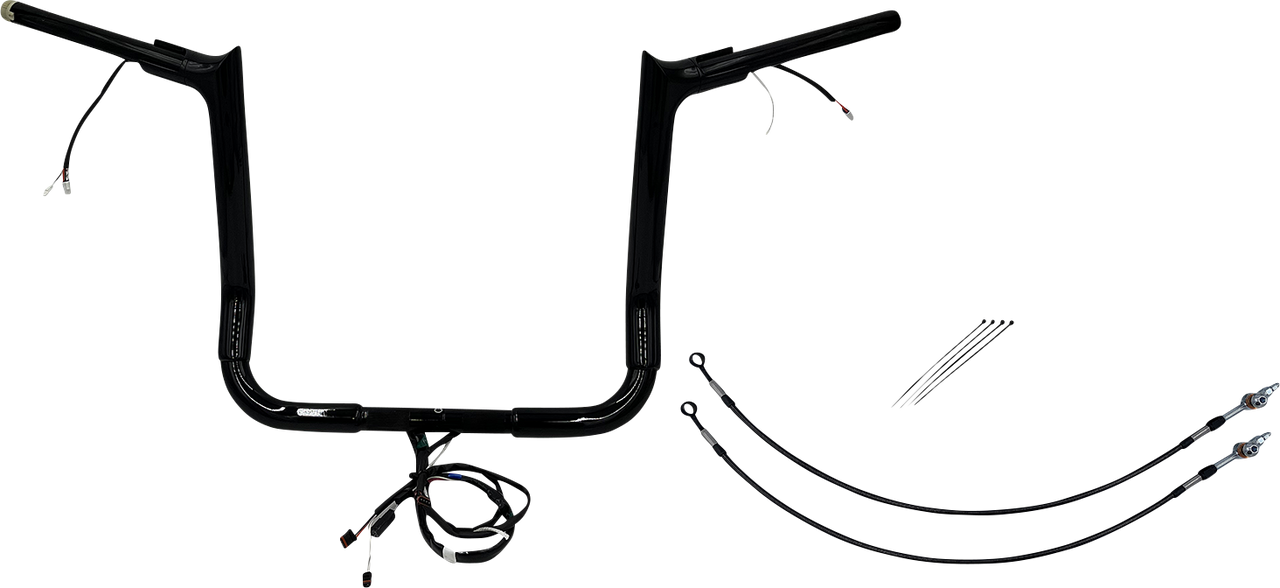 FAT BAGGERS INC. Handlebar Kit - Pointed Top - 14" - Black 801214-B