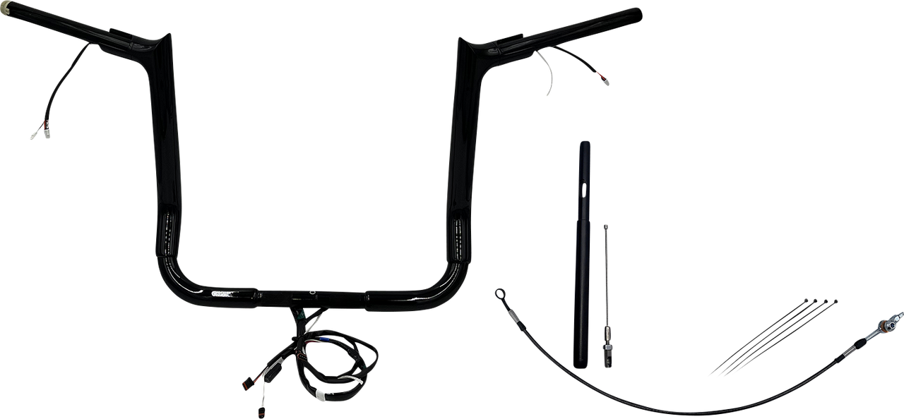 FAT BAGGERS INC. Handlebar Kit - Pointed Top - 14" - Black 812014-B