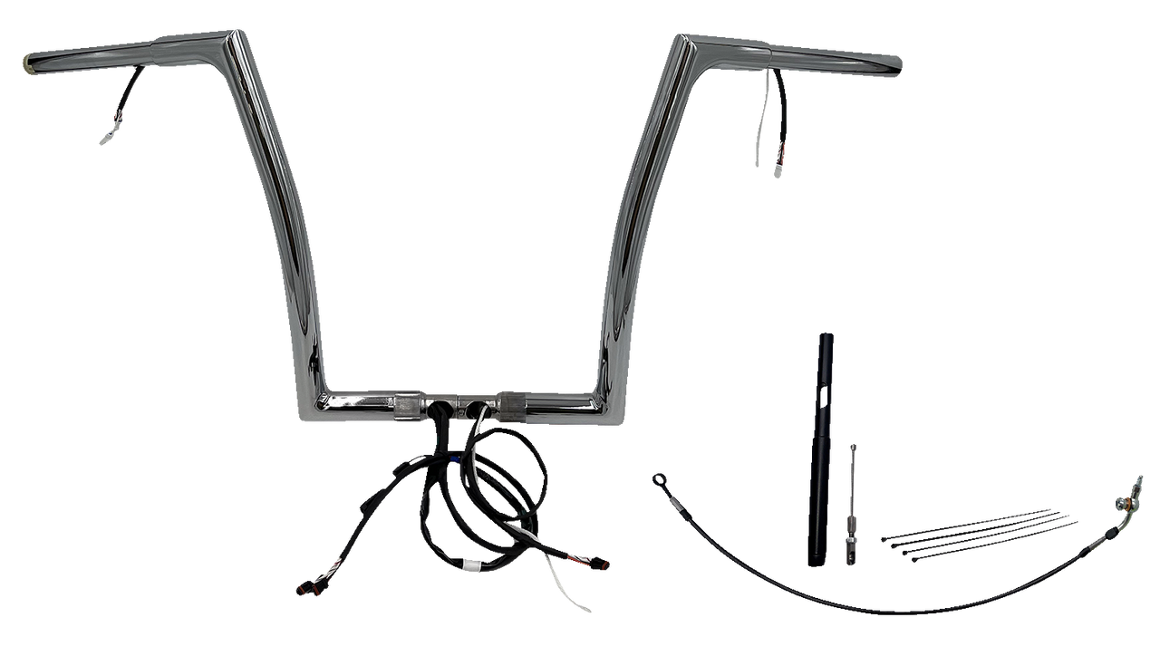 FAT BAGGERS INC. Handlebar Kit - Flat Top - 14" - Chrome 712914