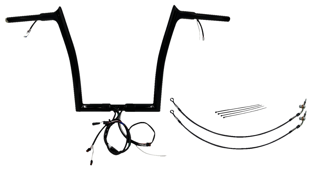 FAT BAGGERS INC. Handlebar Kit - Pointed Top - 14" - Black 901914-B
