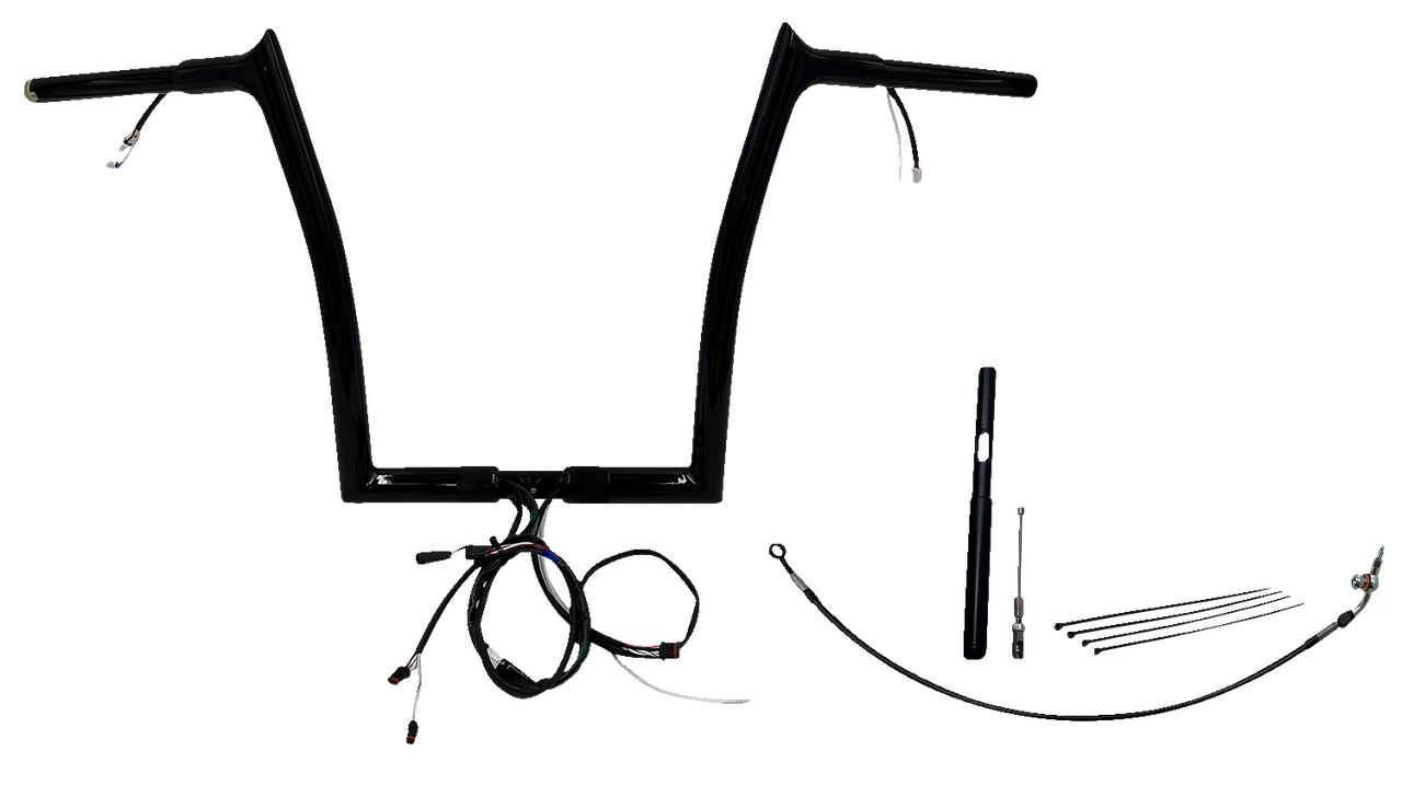 FAT BAGGERS INC. Handlebar Kit - Pointed Top - 14" - Black 912914-B