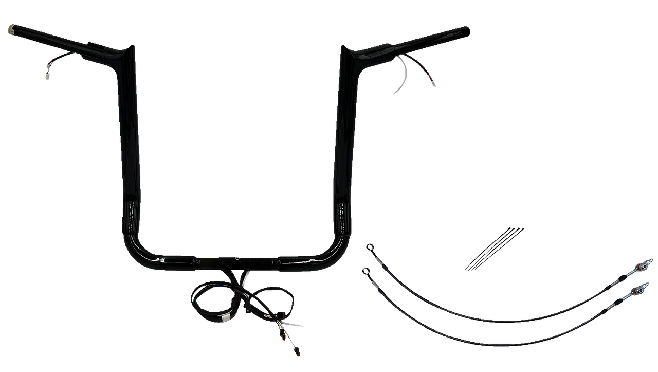 FAT BAGGERS INC. Handlebar Kit - Pointed Top - 16" - Black 801216-B