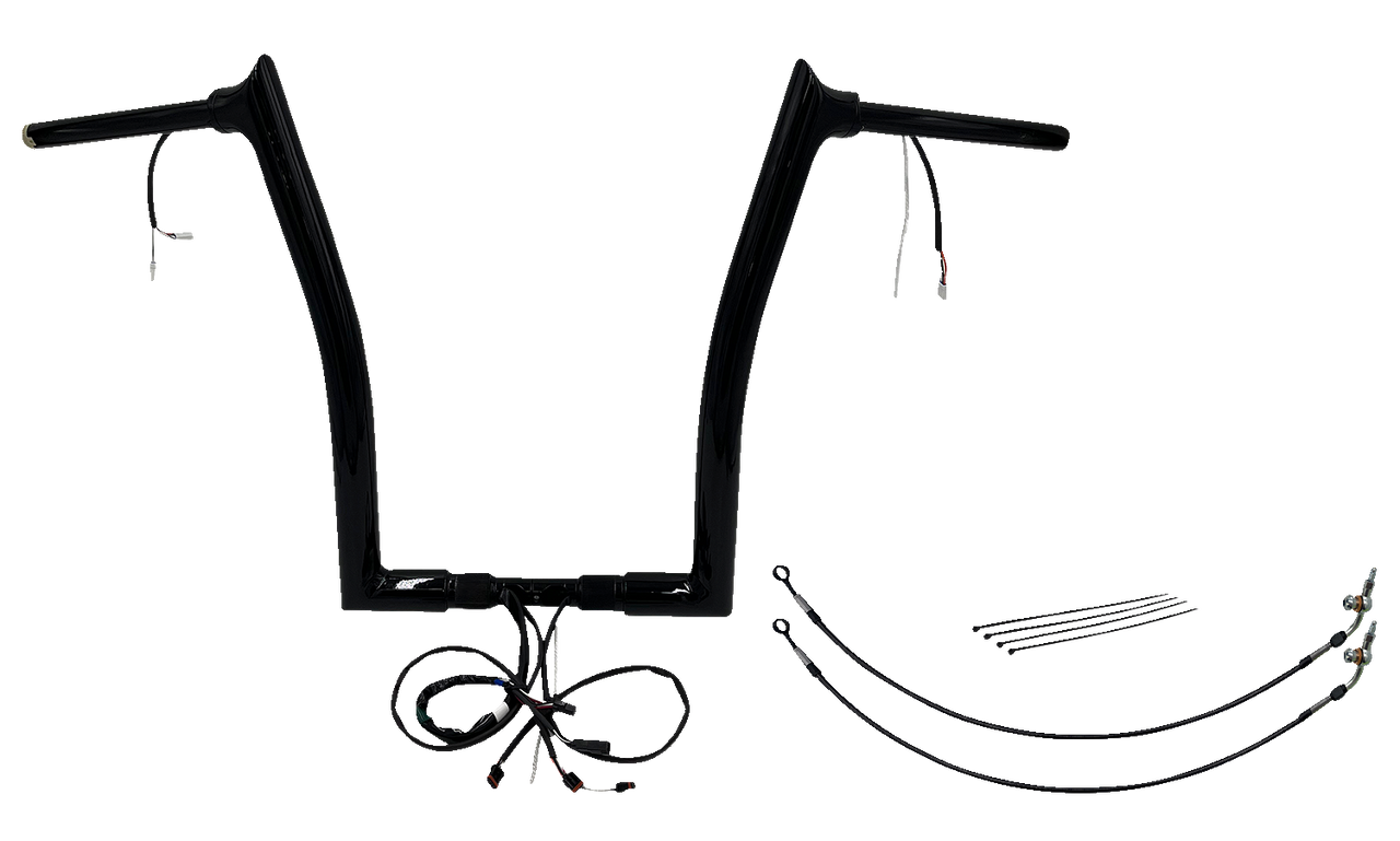 FAT BAGGERS INC. Handlebar Kit - Pointed Top - 16" - Black 801316-B