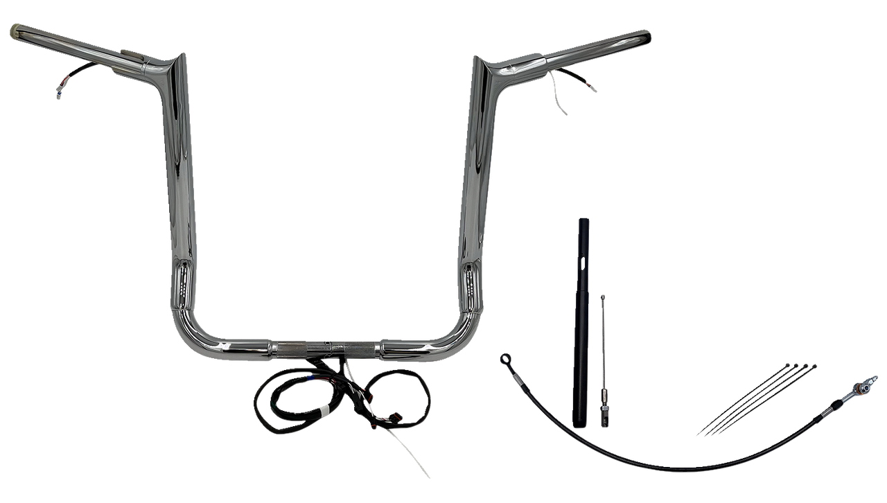 FAT BAGGERS INC. Handlebar Kit - Pointed Top - 16" - Chrome 812016