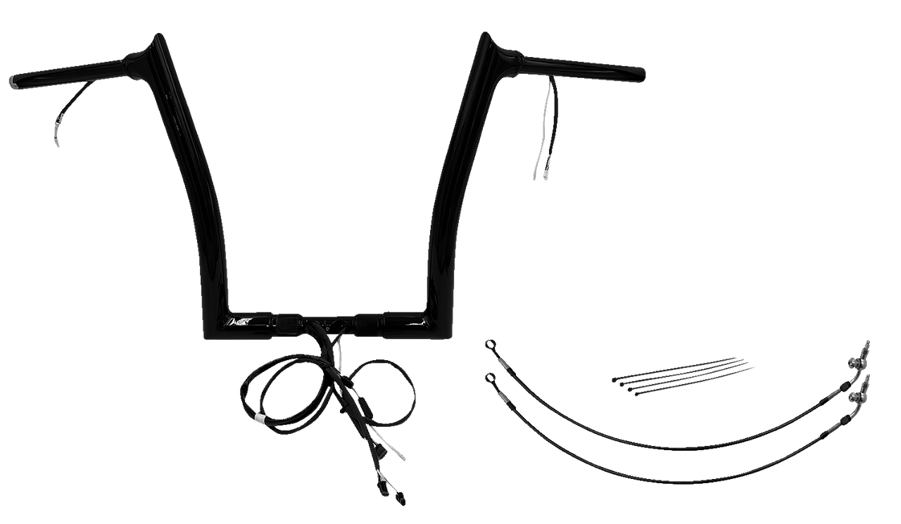 FAT BAGGERS INC. Handlebar Kit - Pointed Top - 14" - Black 801314-B