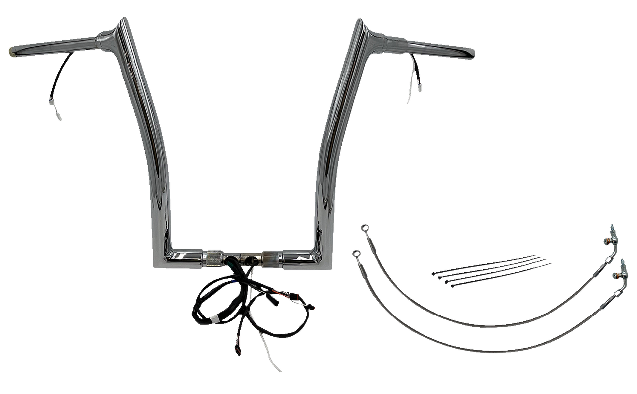 FAT BAGGERS INC. Handlebar Kit - Pointed Top - 16" - Chrome 801316