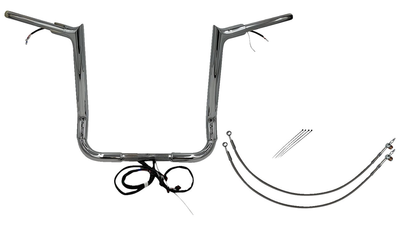FAT BAGGERS INC. Handlebar Kit - Pointed Top - 16" - Chrome 801216