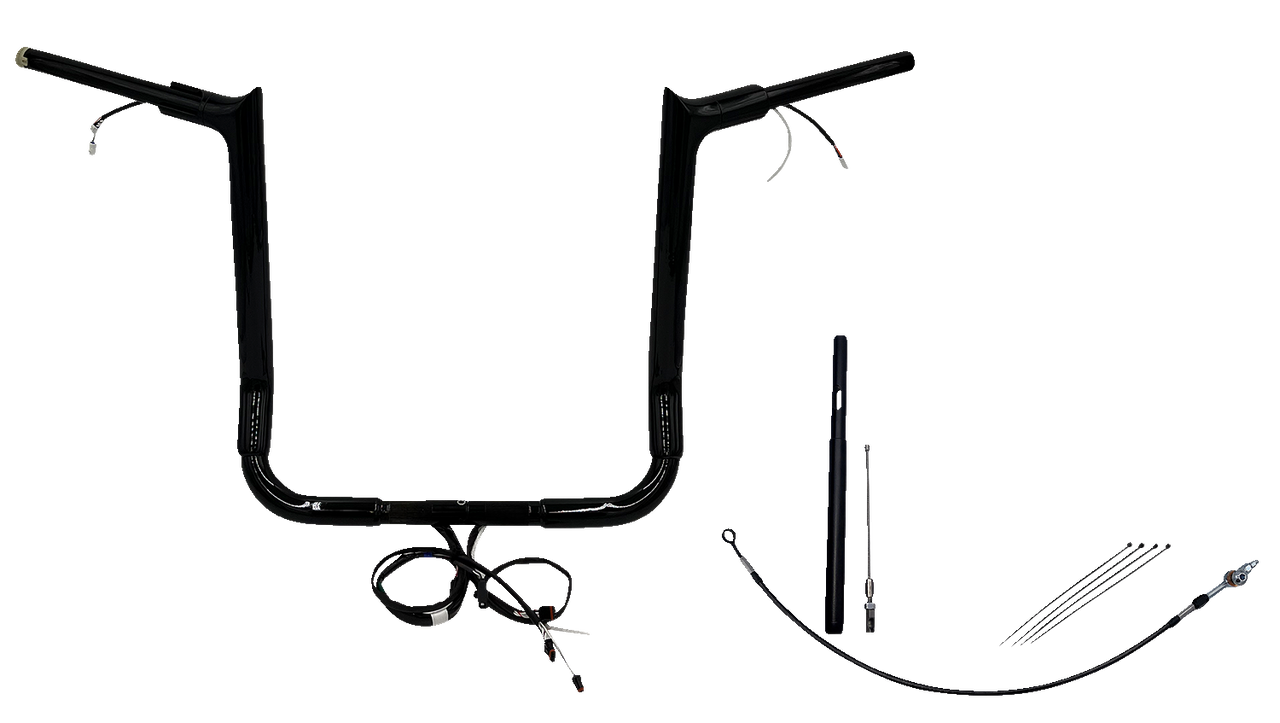 FAT BAGGERS INC. Handlebar Kit - Pointed Top - 16" - Black 812016-B