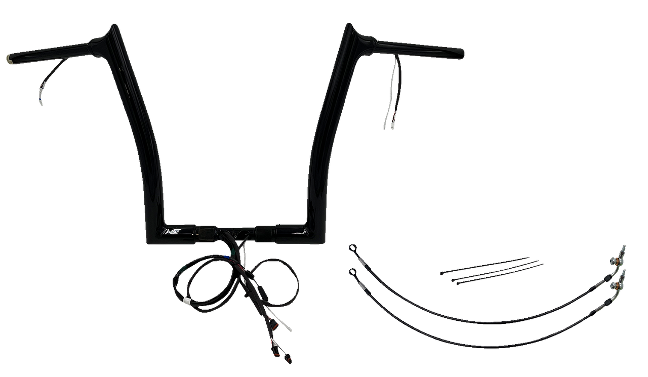 FAT BAGGERS INC. Handlebar Kit - Pointed Top - 14" - Black 802314-B