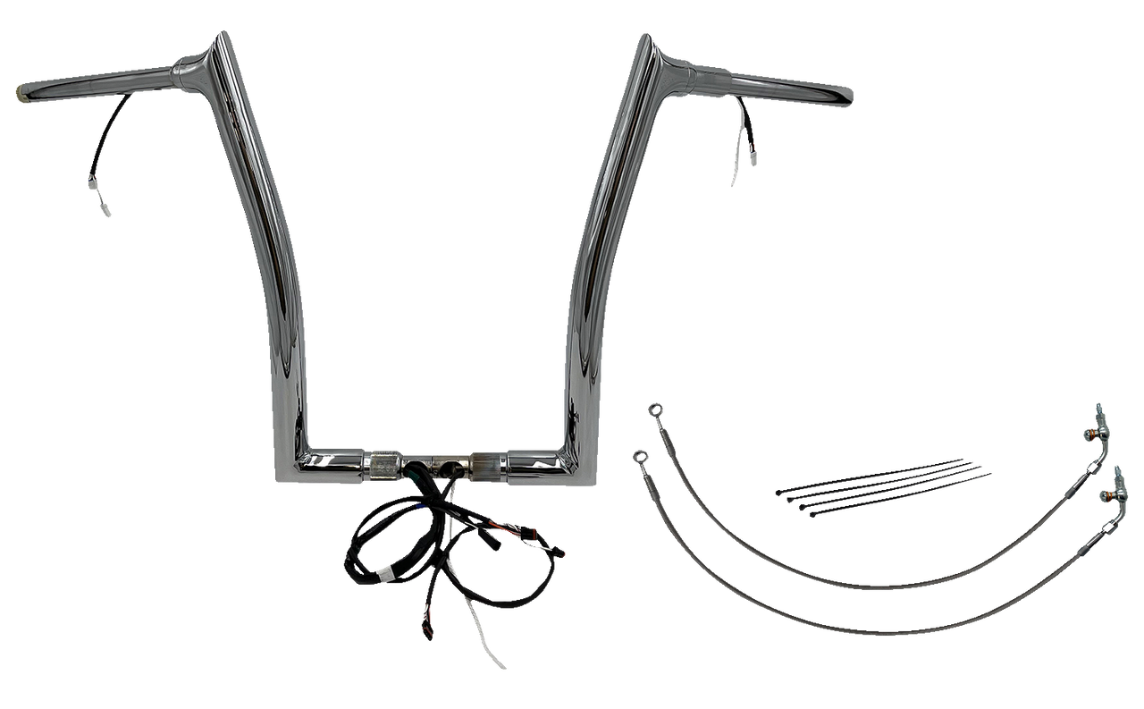 FAT BAGGERS INC. Handlebar Kit - Pointed Top - 16" - Chrome 802316