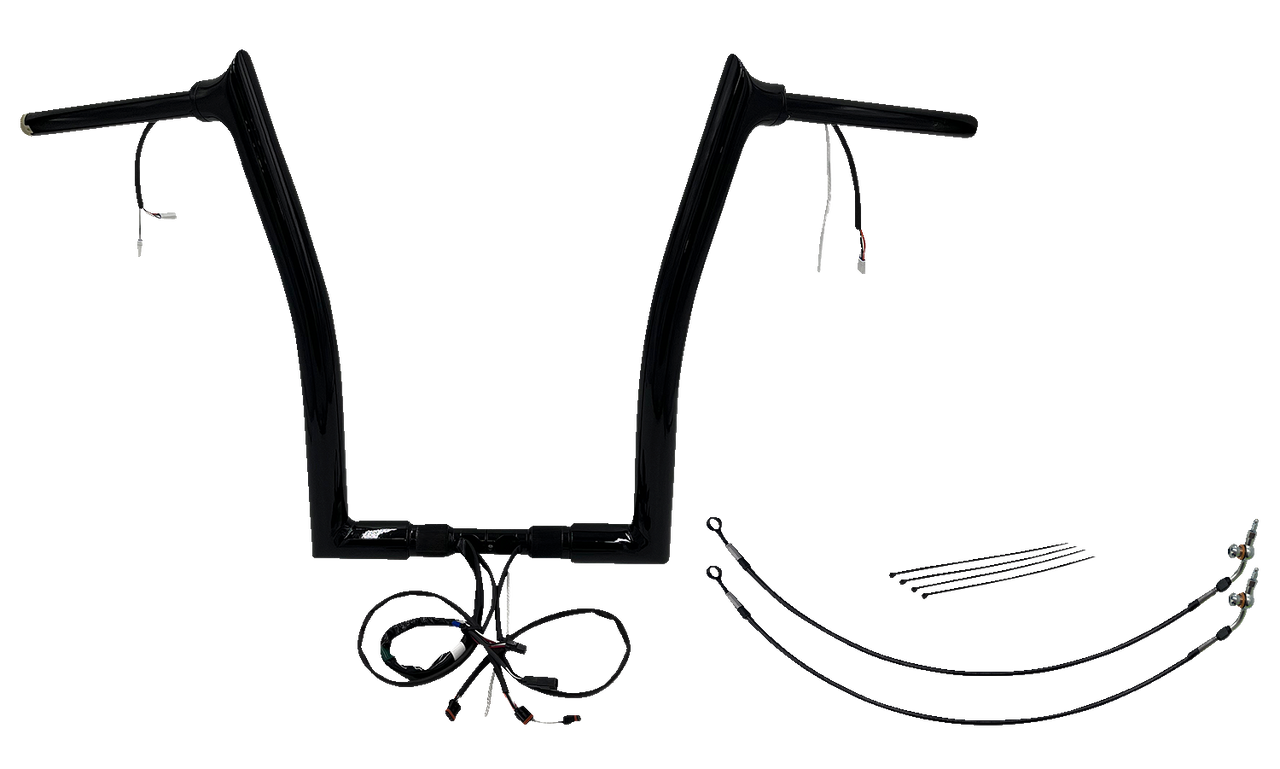 FAT BAGGERS INC. Handlebar Kit - Pointed Top - 16" - Black 802316-B