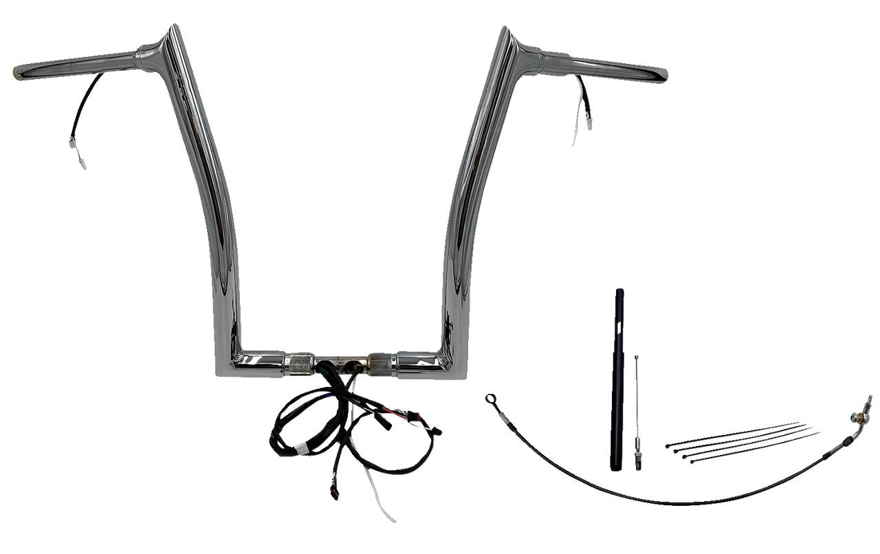 FAT BAGGERS INC. Handlebar Kit - Pointed Top - 16" - Chrome 812916