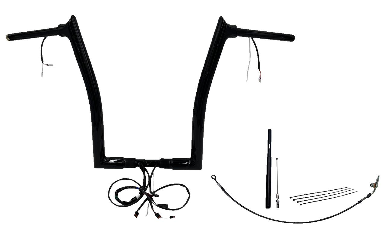 FAT BAGGERS INC. Handlebar Kit - Pointed Top - 16" - Black 812916-B