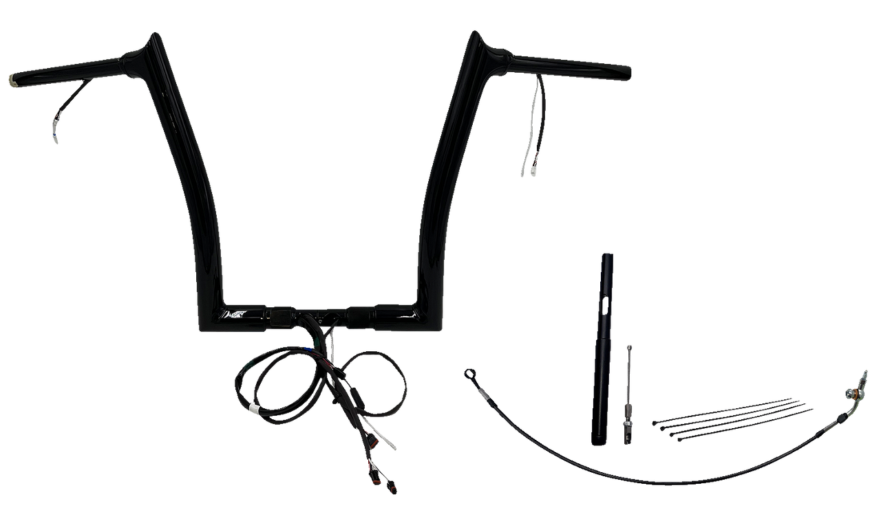 FAT BAGGERS INC. Handlebar Kit - Pointed Top - 14" - Black 812914-B
