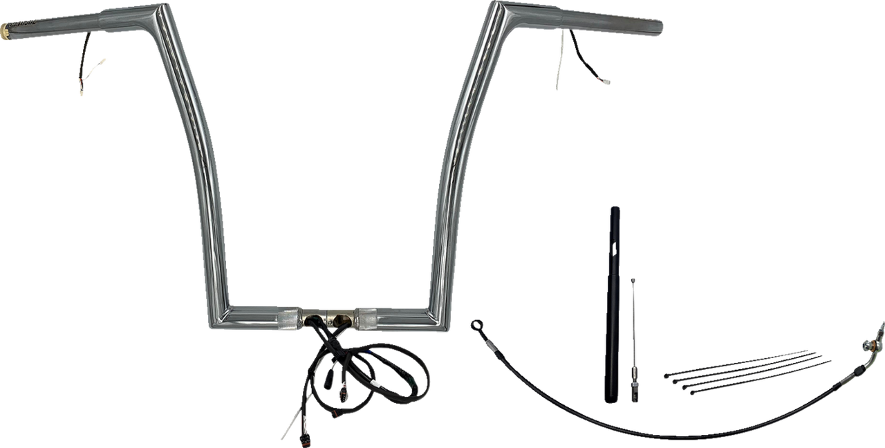 FAT BAGGERS INC. Handlebar Kit - Flat Top - 16" - Chrome 712916
