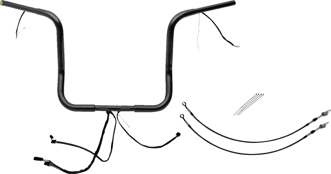 FAT BAGGERS INC. Handlebar Kit - Rounded Top - 14" - Black 902514-B