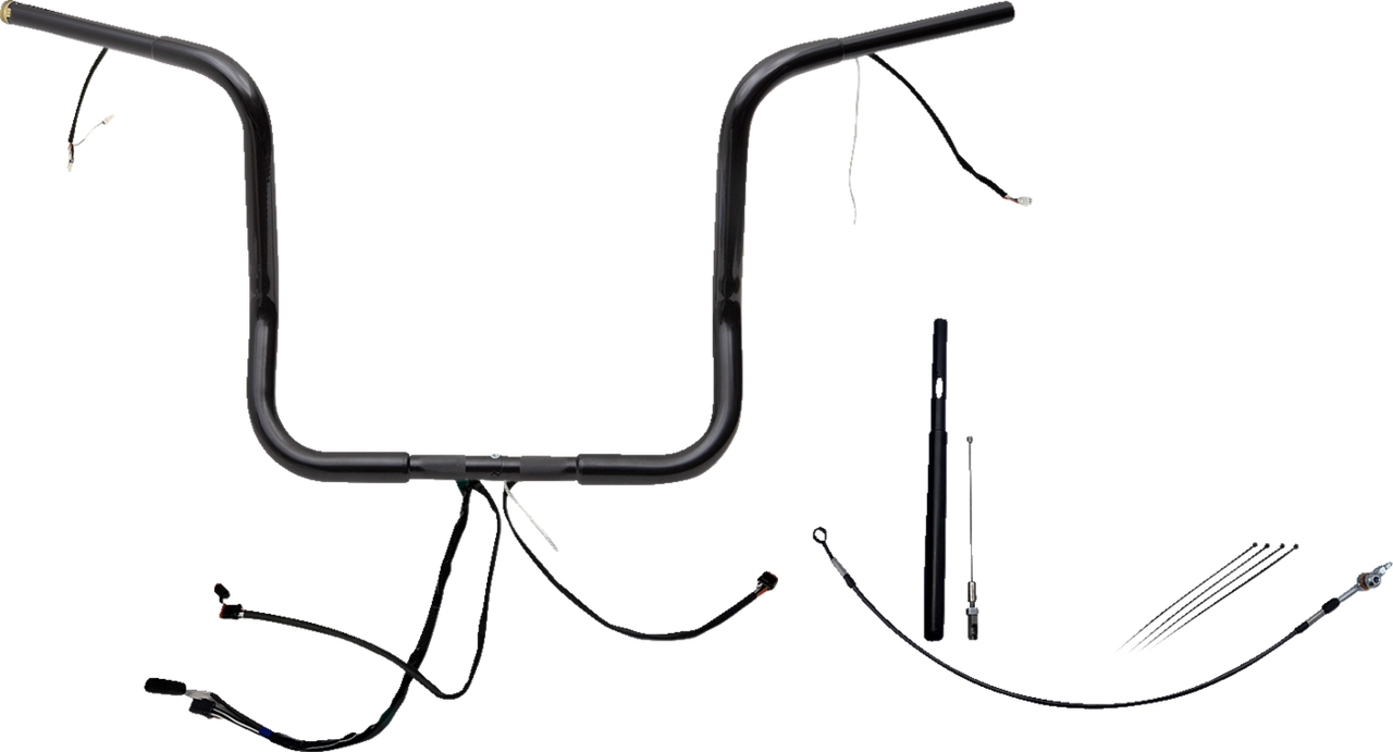 FAT BAGGERS INC. Handlebar Kit - Rounded Top - 14" - Black 912514-B