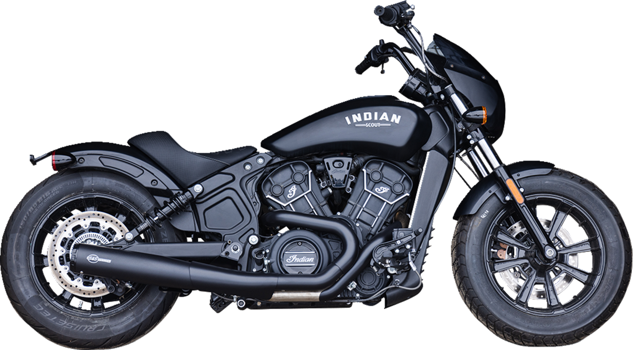S&S CYCLE 2-into-1 Grand National Exhaust System - Black - 50-State 4111-266