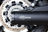 Thumbnail for S&S CYCLE 2-into-1 Grand National Exhaust System - Black - 50-State 4111-266