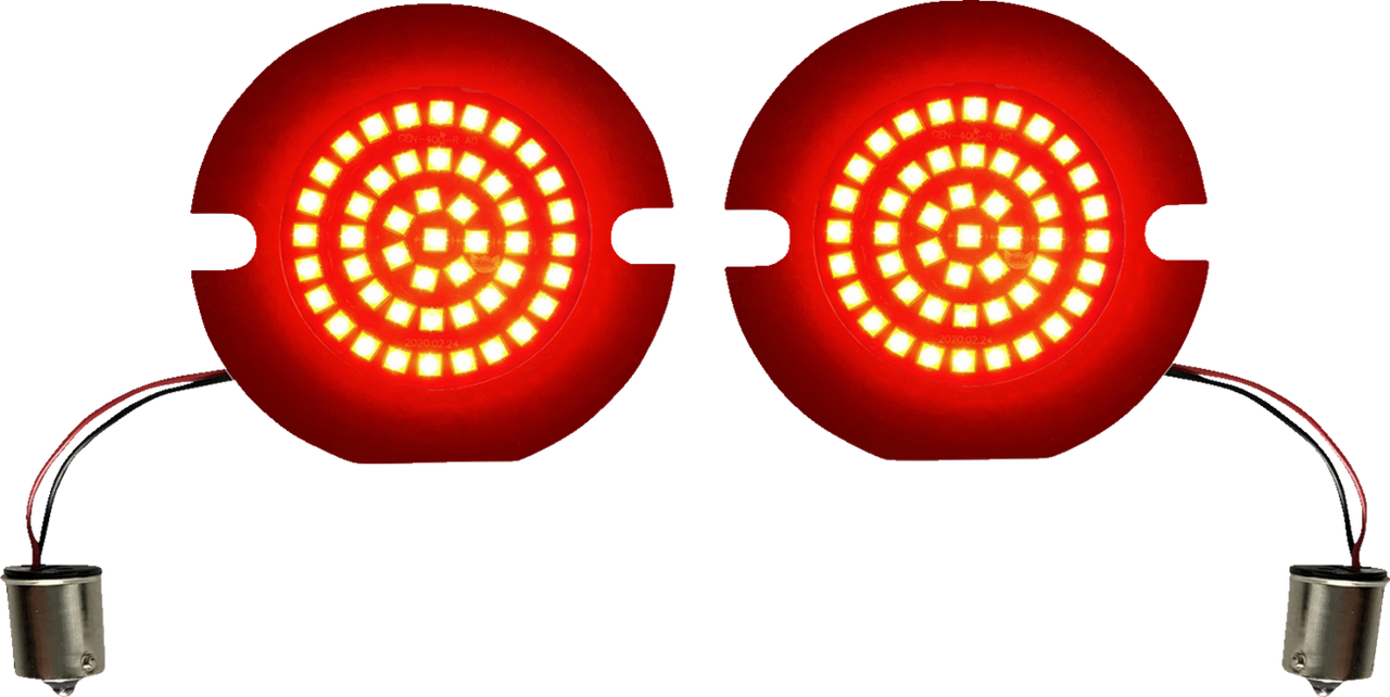 CUSTOM DYNAMICS Turn Signal Insert - LED - Red - Flat GEN-4-R-1156-T