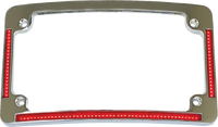 Thumbnail for CUSTOM DYNAMICS License Plate Frame - Red/White LED - Chrome TF08-C