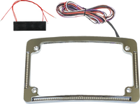 Thumbnail for CUSTOM DYNAMICS License Plate Frame - Red/White LED - Chrome TF08-C