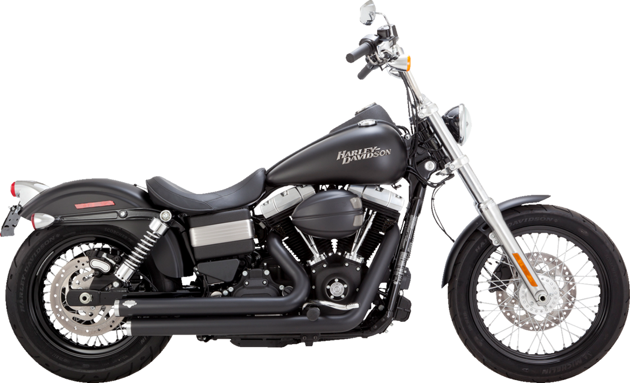 VANCE & HINES Big Shots Staggered Exhaust System - Matte Black 47958