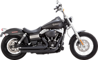 Thumbnail for VANCE & HINES Big Shots Staggered Exhaust System - Matte Black 47958