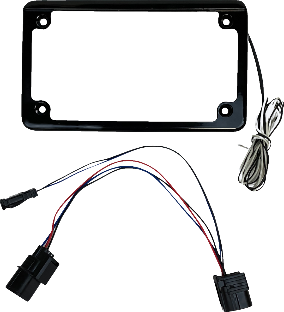 CUSTOM DYNAMICS License Plate Frame - LED - w/ Tag Light - Black - SXS CD-LPF-TA