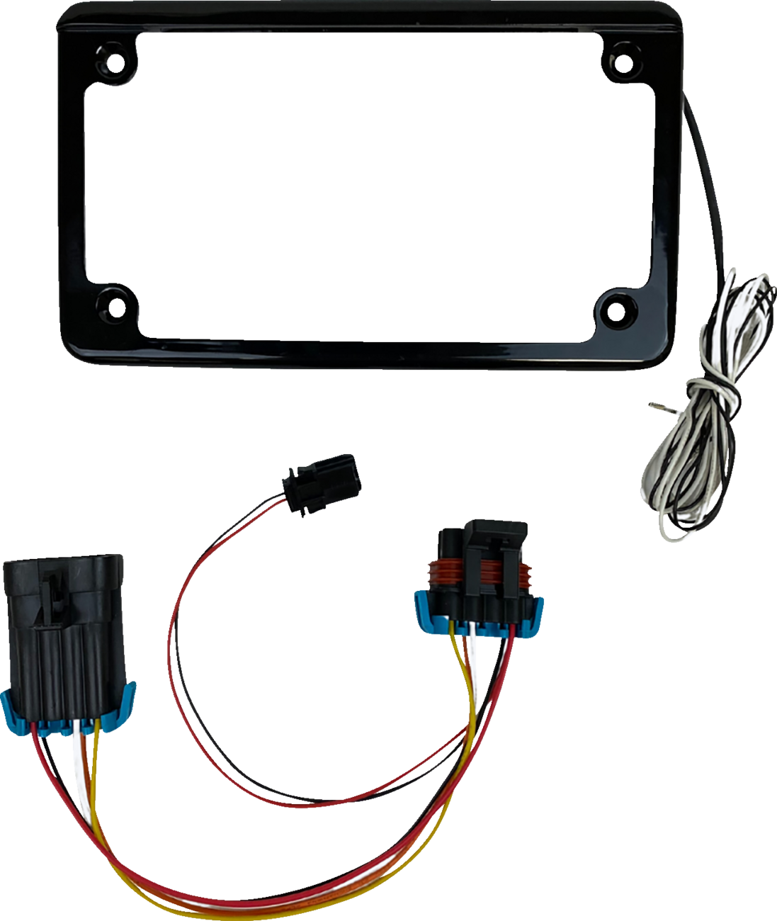 CUSTOM DYNAMICS License Plate Frame - LED - w/ Tag Light - Black - SXS CD-LPF-RZR2