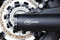 Thumbnail for S&S CYCLE 2-into-1 Grand National Exhaust System - Black - Race Only 4111-266-R