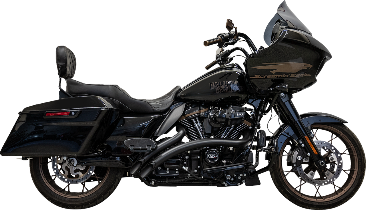 BASSANI XHAUST Sweeper Radial Exhaust System with Heat Shields - Black 1F21FB