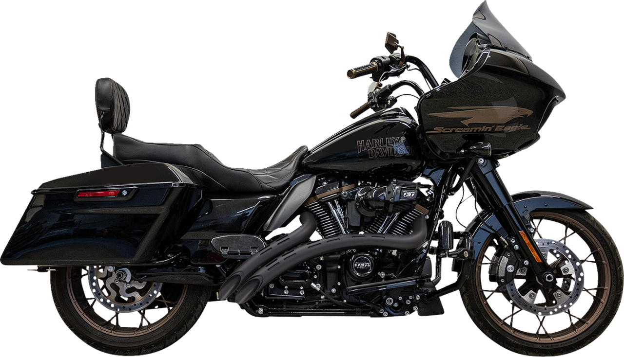 BASSANI XHAUST Sweeper Radial Exhaust System with Slotted Heat Shields - Black 1F22FB