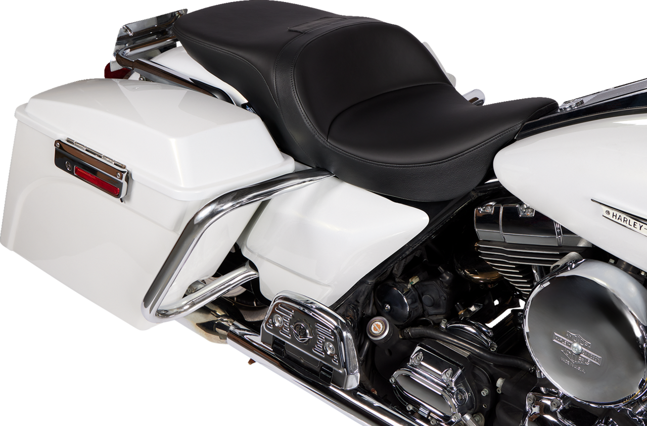 DRAG SPECIALTIES Freedom Seat - Solar Leather - Black - FLH '97-'07 08011508-4676E