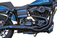 Thumbnail for S&S CYCLE 2-into-1 Qualifier Exhaust System - Guardian Black 550-1098