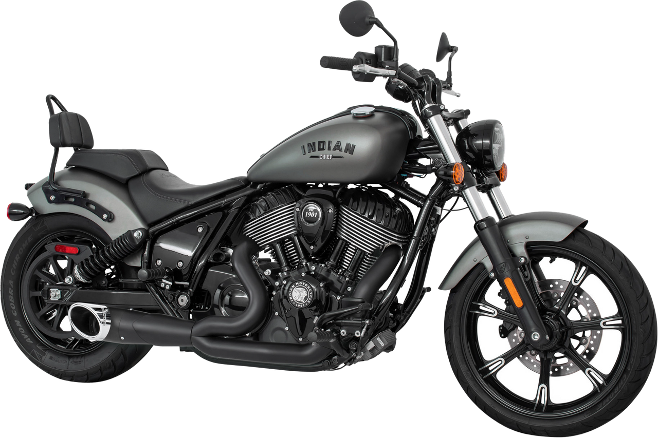 Turnout 2 1 4.5" Combat Endcap Indian Chief Bk/Ch