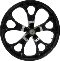 Thumbnail for COASTAL MOTO Wheel - Largo 3D - Front - Dual Disc/without ABS - Black 3D-LGO213SB