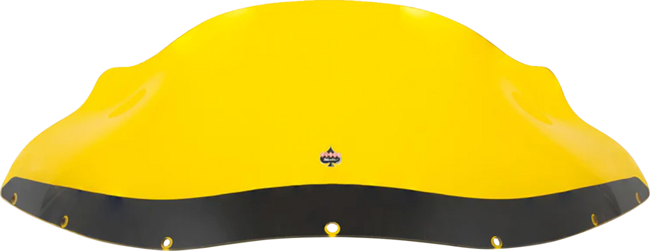 KLOCK WERKS Kolor Flare* Windshield - 9" - Yellow - FXRP KWW-02-0616